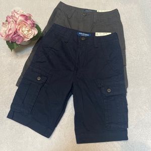 NWT ARIZONA JEAN CO Size 26 Short Bundle 2 Pair Navy & Charcoal MSRP $38 Each